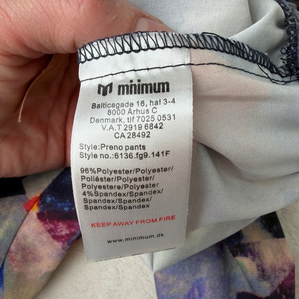Minimum Preno Pants‎ Abstract Galaxy Print Elastic Waist Women's Size 38 - Picture 8 of 9